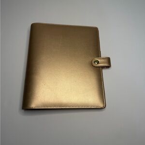 Gold A5 Planner 6 Ring Refillable Planner Metallic Planning Binder